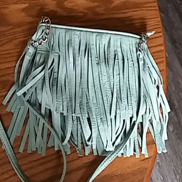 Handbags - PURSE LEATHER WITH FRINGES SHOULDER BAG